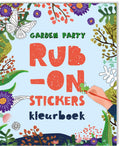 Kleurboek - Rub on stickers - Garden party