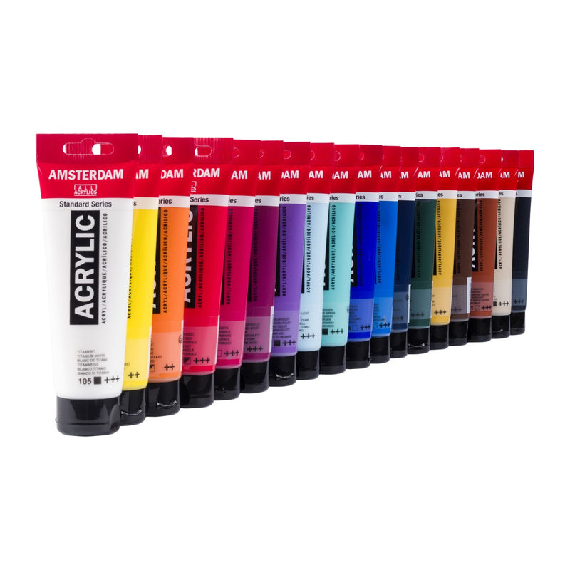 Amsterdam acrylverf set - 18 tubes van 120 ml