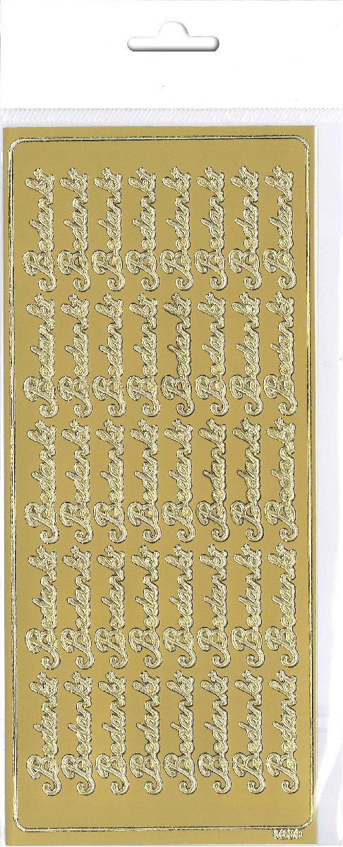 stickers bedankt - goud/zilver