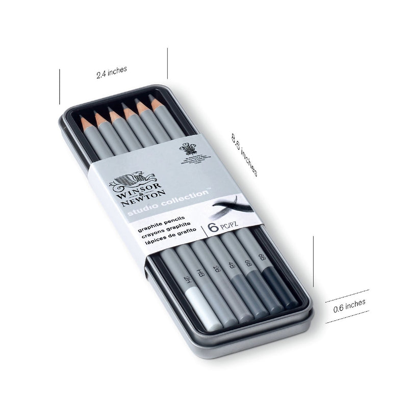 Winsor & Newton Studio - grafietpotloden - 6 stuks