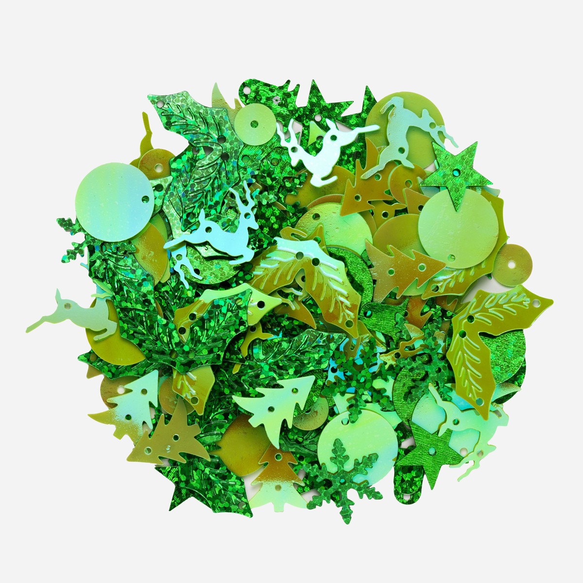Pailletten - mix groen