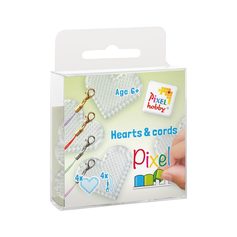 Pixelhobby medaillons en Color Cords - hartjes