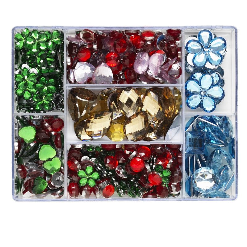 Strass stenen - kerstkleuren mix