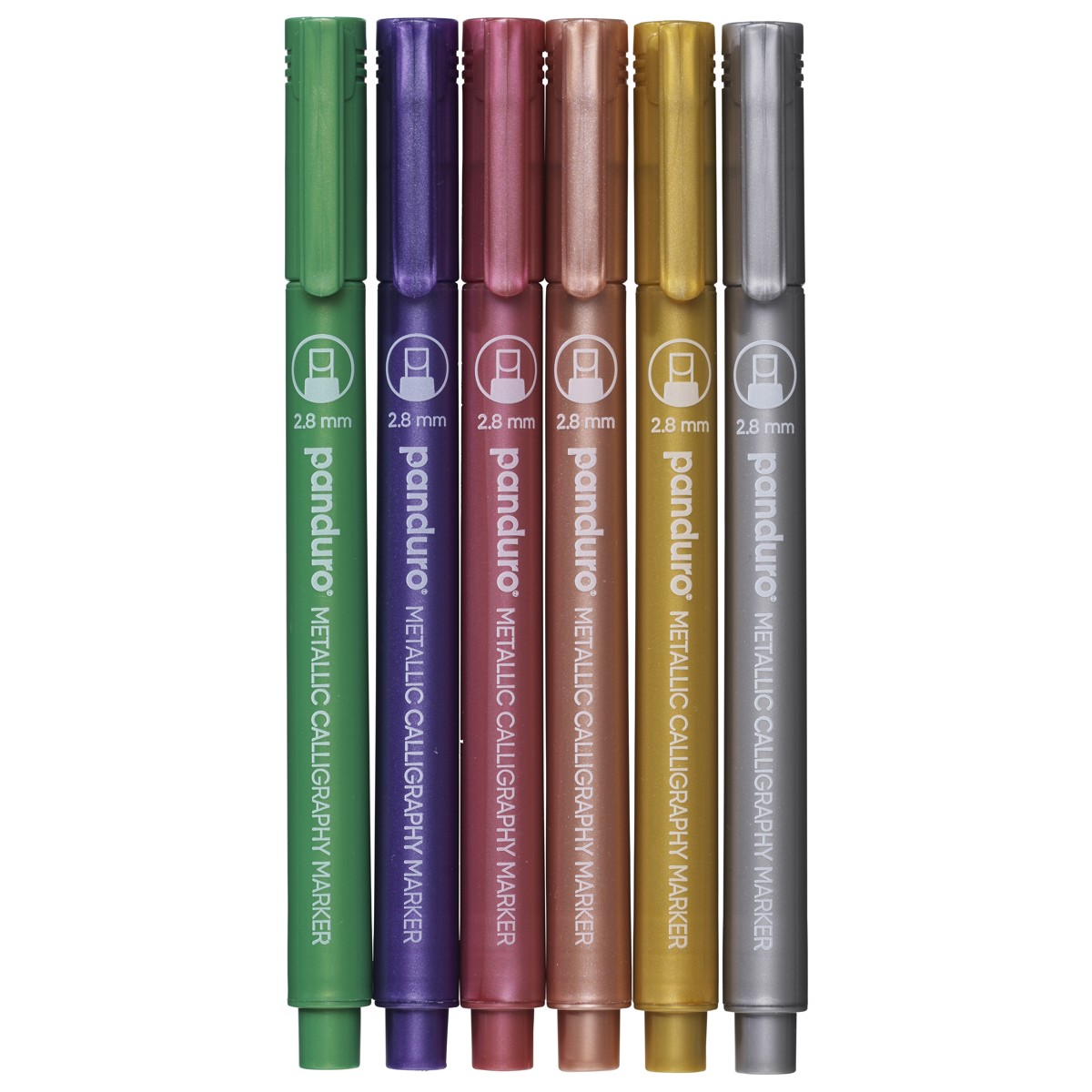 Panduro kalligrafiepennen - 6 stuks - metallic