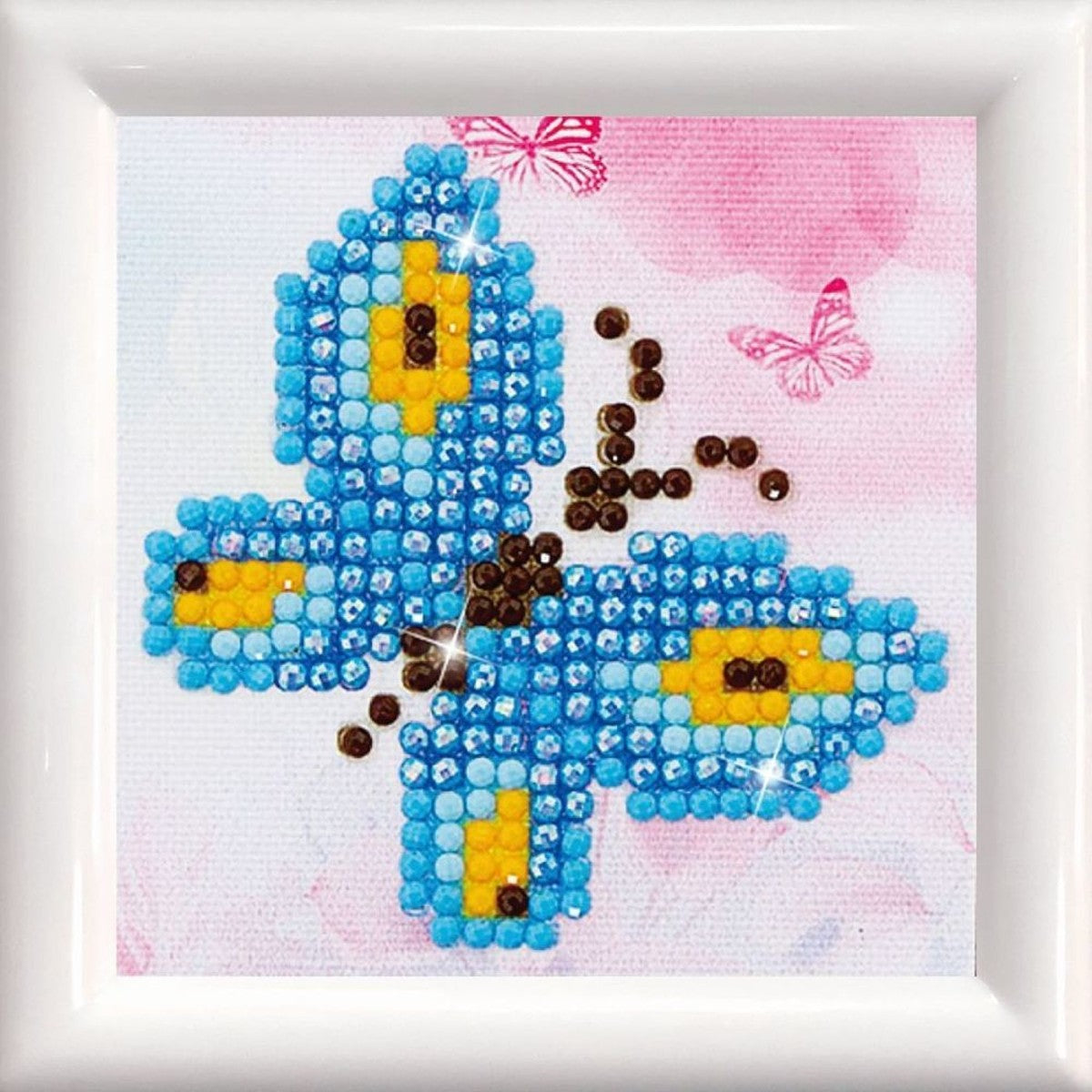 Diamond Dotz - 7x7 cm - met lijst - Butterfly Sparkle