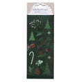 Stickers op blok - kerstbomen