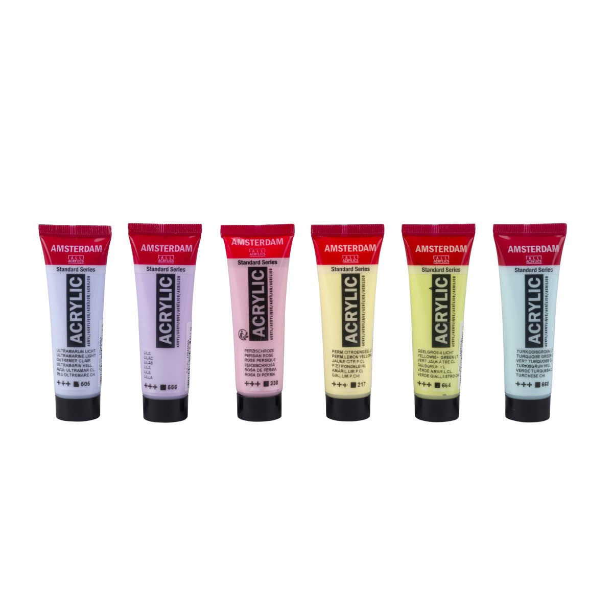 Amsterdam acrylverf set - 6 stuks - pastel