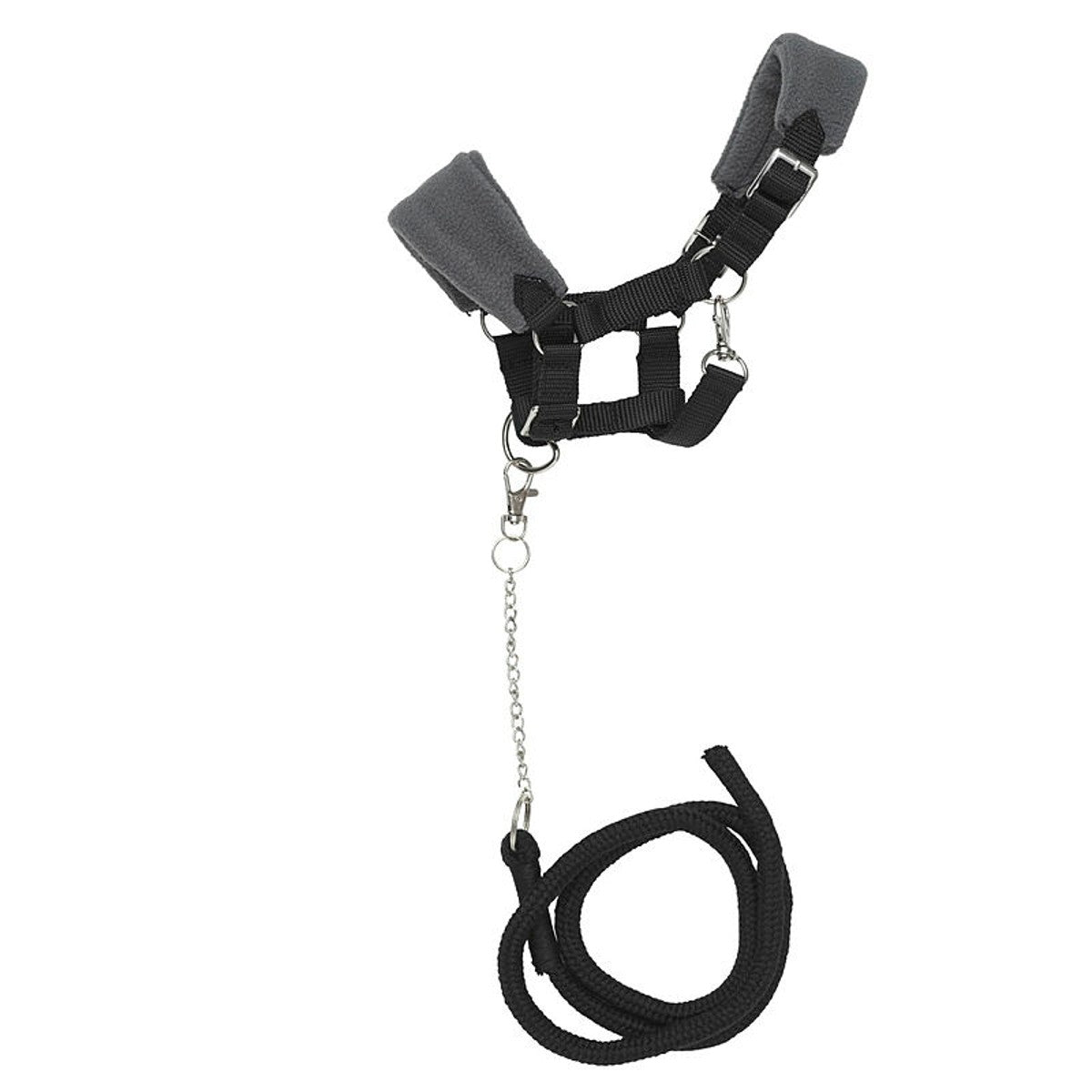 Hobby Horse - halster met halstertouw - zwart