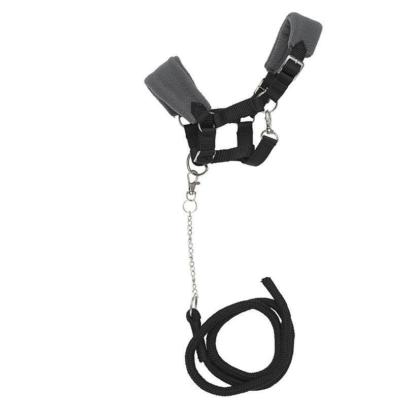 Hobby Horse - halster met halstertouw - zwart