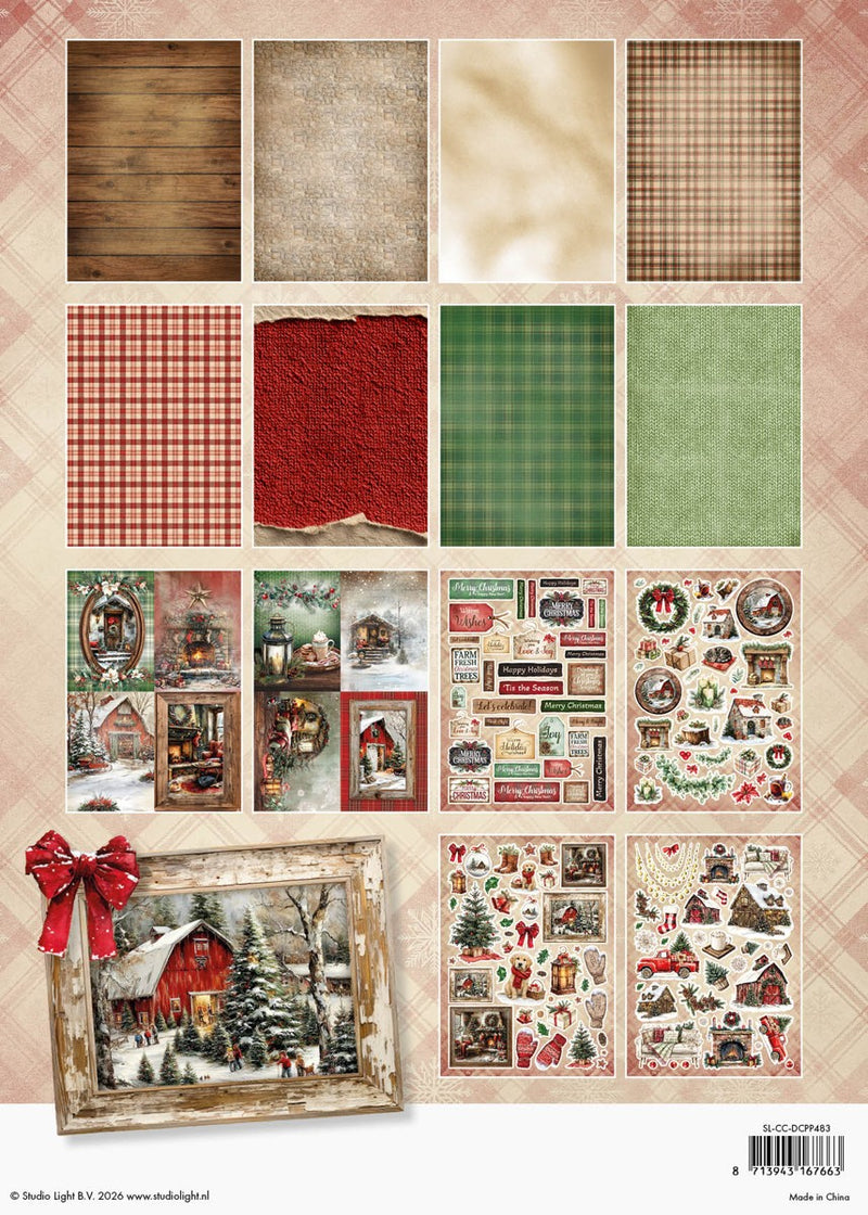 Studio Light Die-cut paper pad - Cottage Christmas