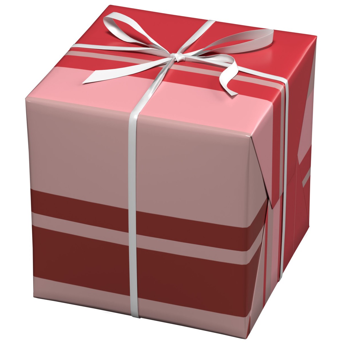 Cadeaupapier - 10 meter - rood/roze strepen