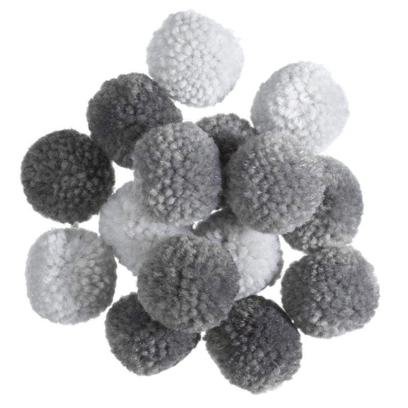 Pompons - grijstinten