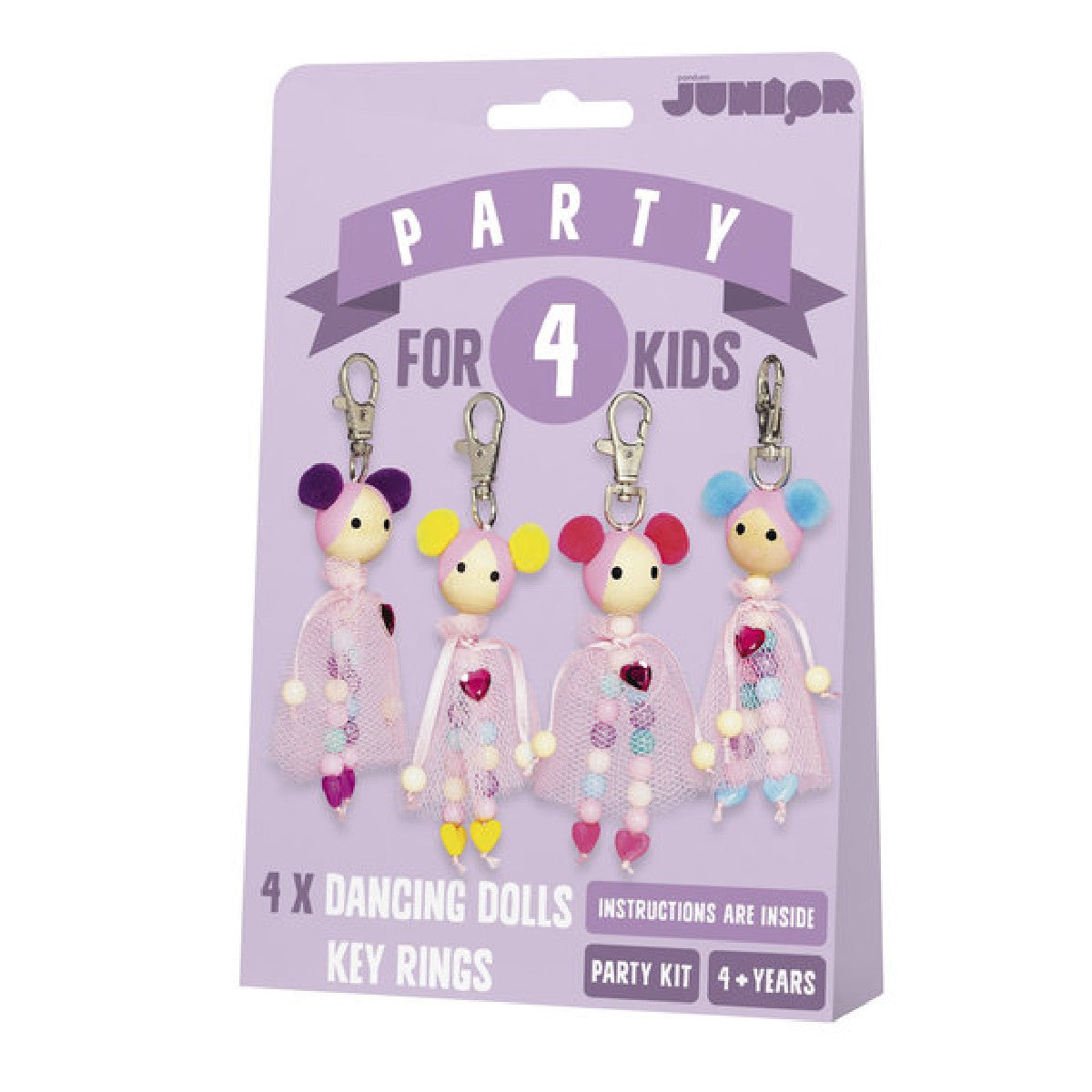 Panduro DIY party kit - dancing dolls key rings