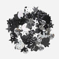 Pailletten - mix zwart