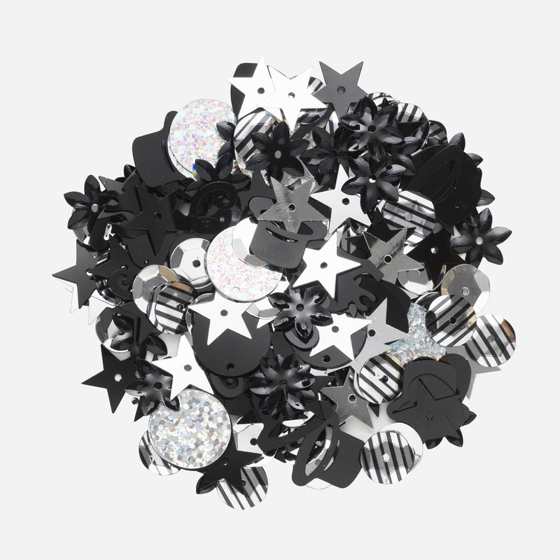 Pailletten - mix zwart