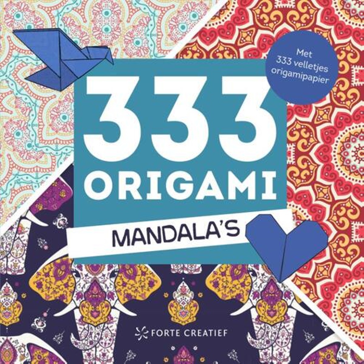 Boek - 333 origami mandala's - inclusief origamipapier