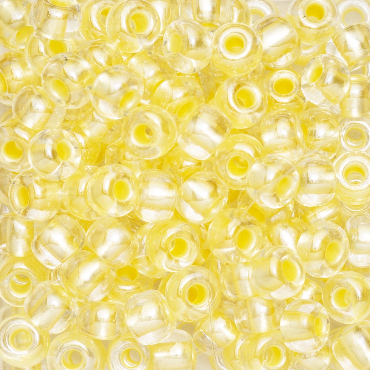 Rocailles - 6/0 - lichtgele kern