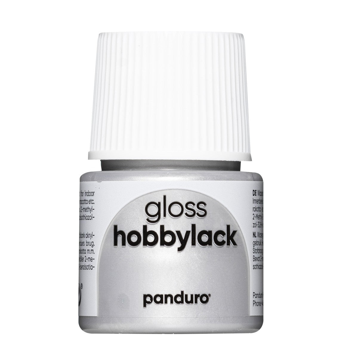 Hobbylak glans - 45 ml - metallic zilver