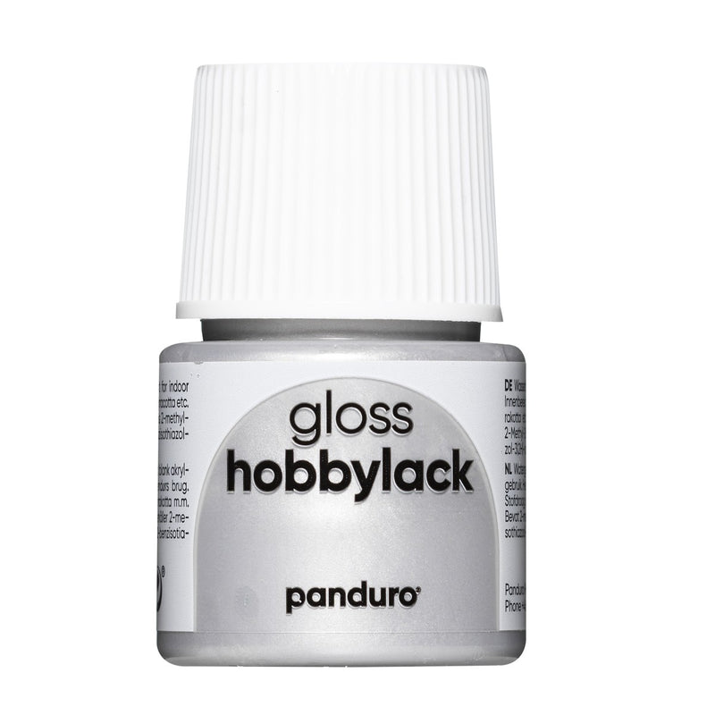 Hobbylak glans - 45 ml - metallic zilver
