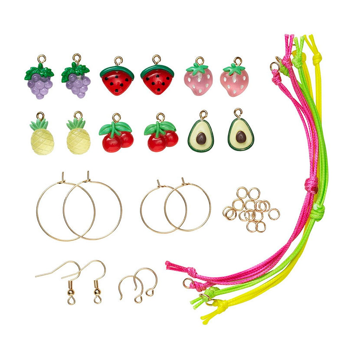 Sieraden set - armbanden & oorbellen - fruit