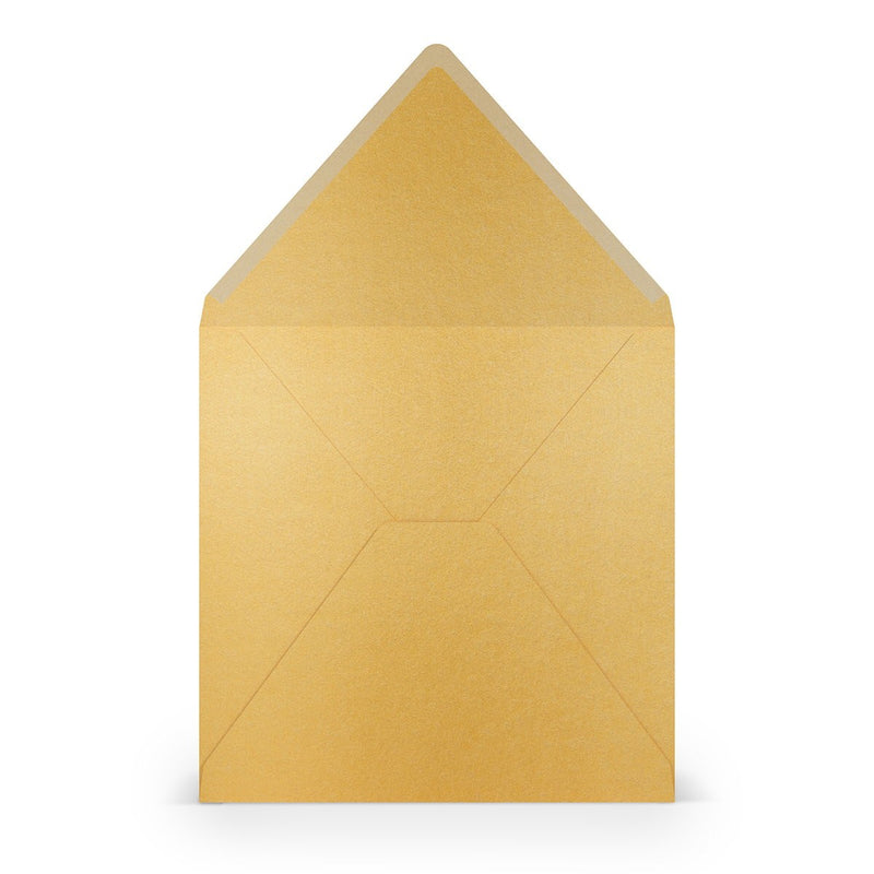 Enveloppen - vierkant - 5 stuks - goud