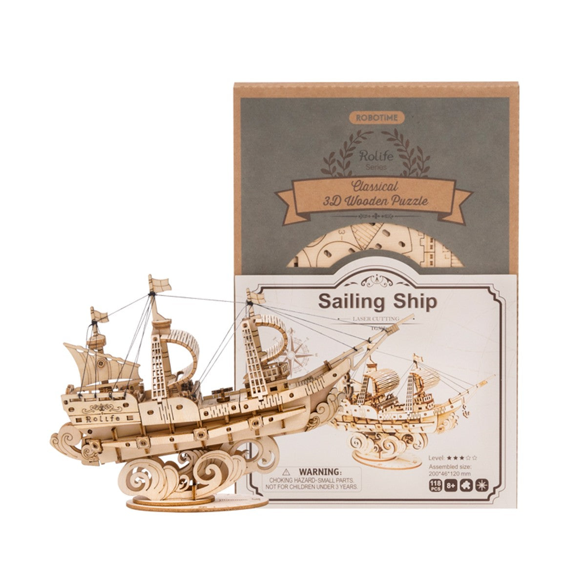 Robotime houten 3D puzzel - Sailing Ship