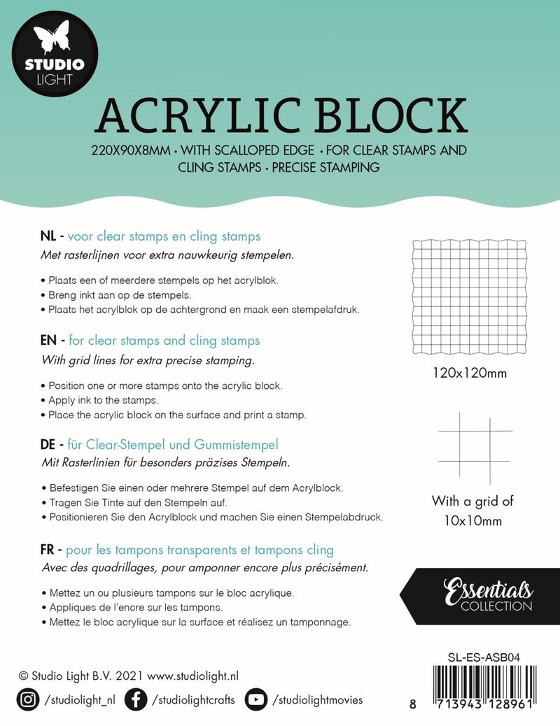 SL Essentials - clearstamp blok - 120x120x8 mm