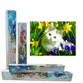 Diamond Paint - kat in bloemenveld 30x40 cm