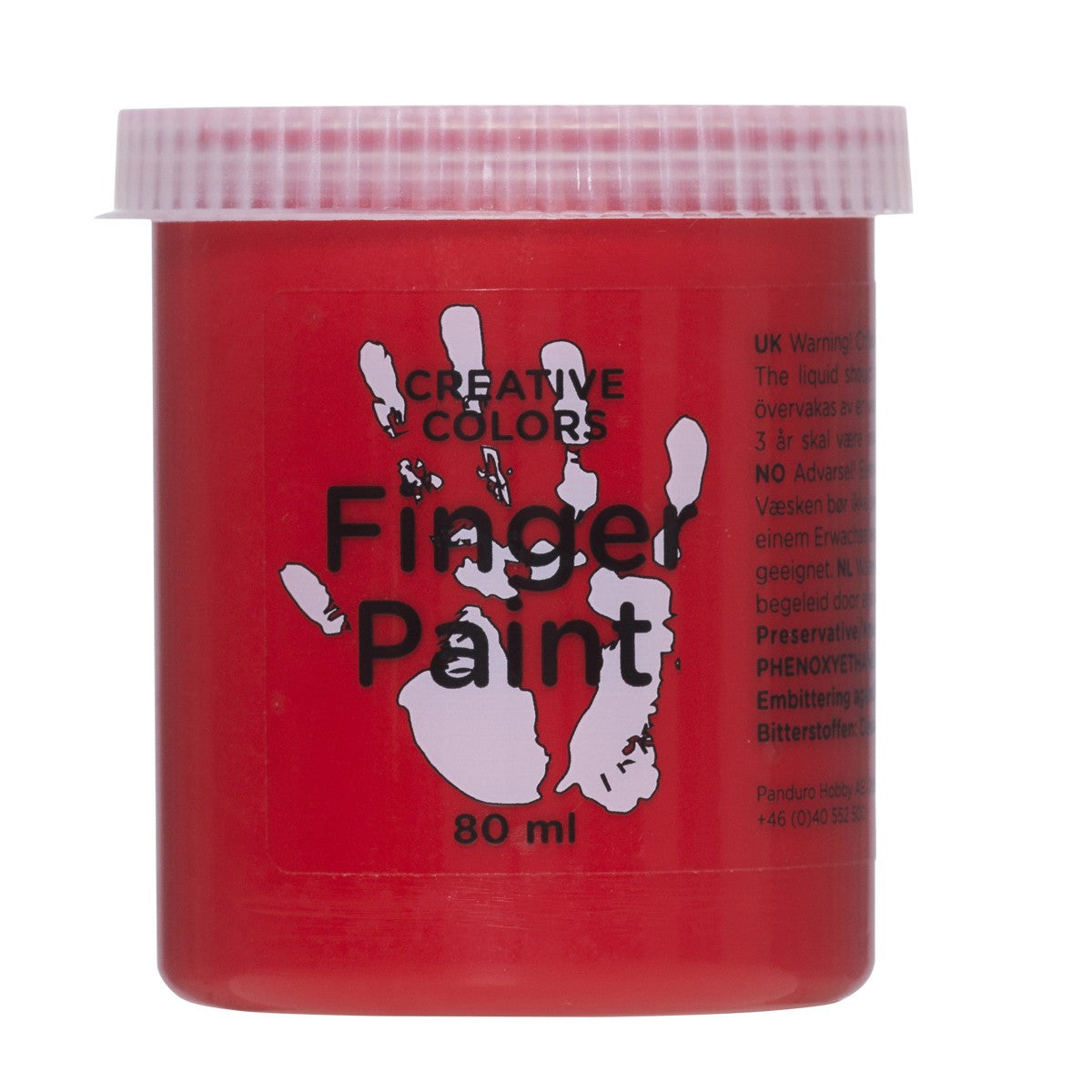Vingerverf 80 ml - rood