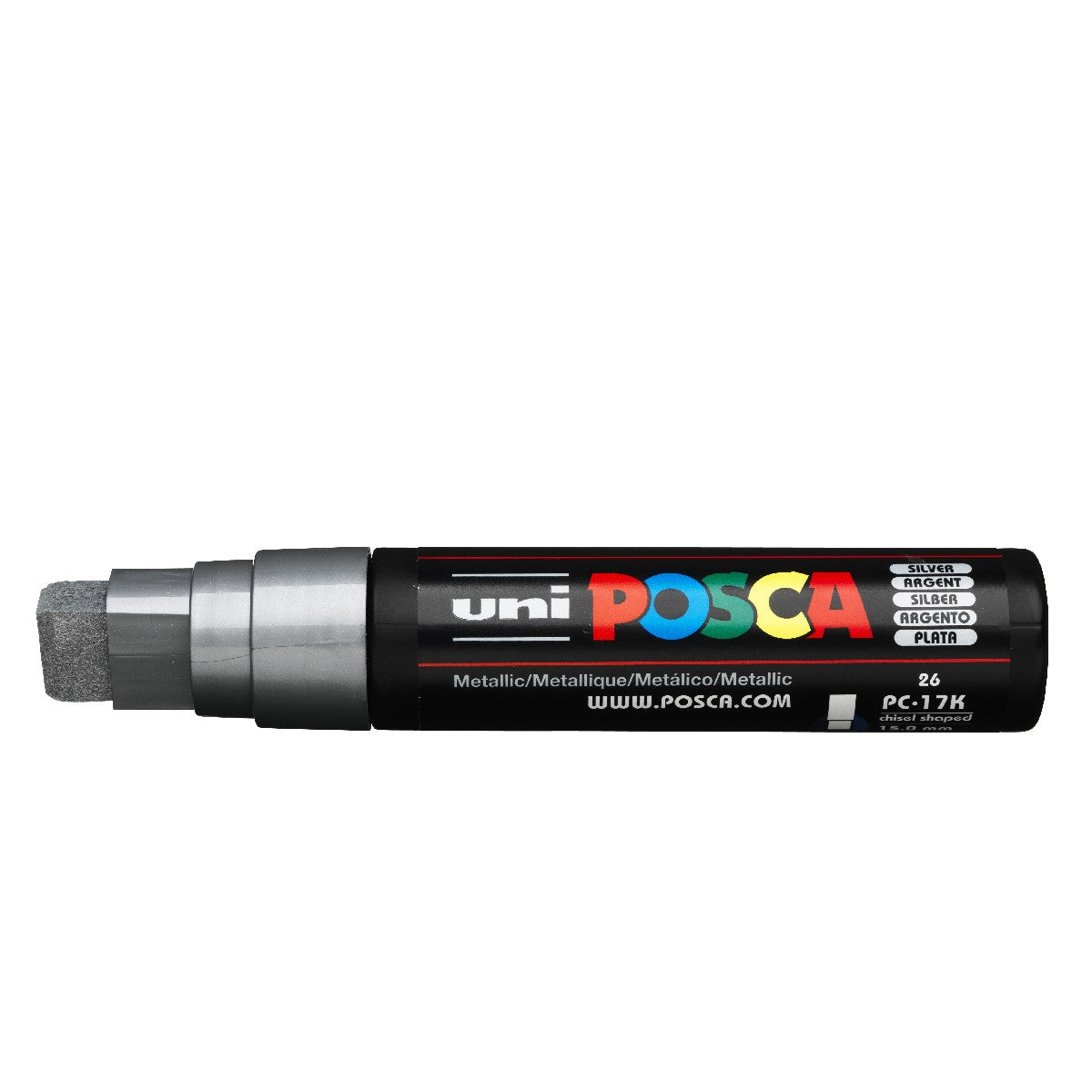 POSCA acrylmarker - blokpunt PC-17K - 15 mm - zilver