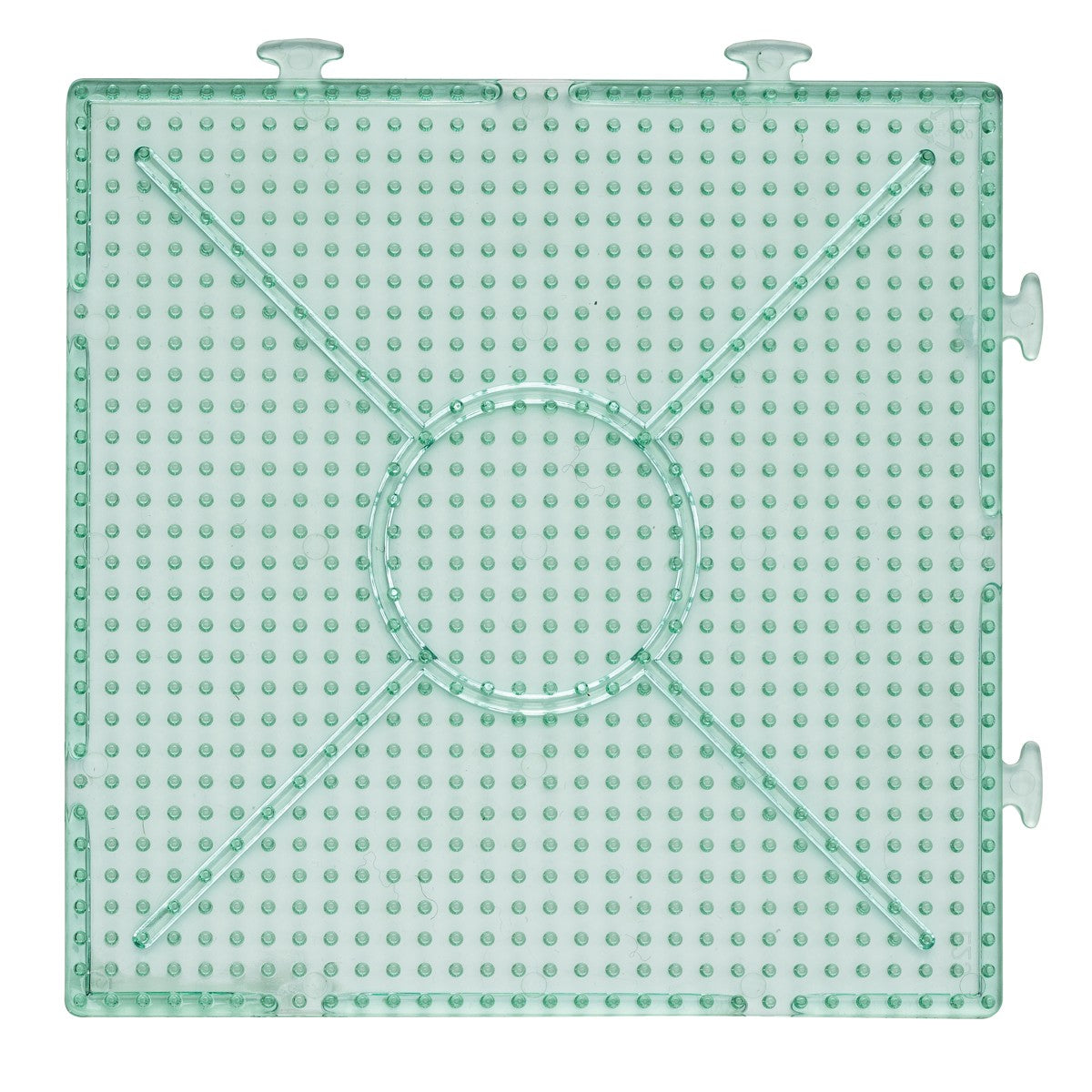 Panduro strijkkralen - onderplaat vierkant - turquoise