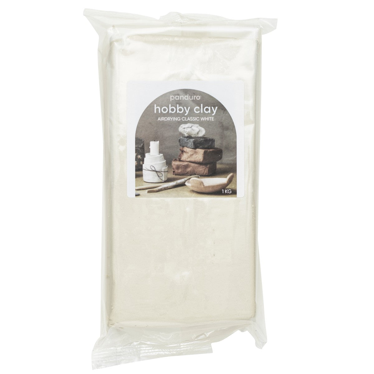 Luchtdrogende hobbyklei classic - 1 kg - wit