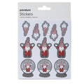 Stickers - 3 vellen - knuffelkerstmannen