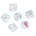 Glaskralen - 8 mm - facet kristal helder