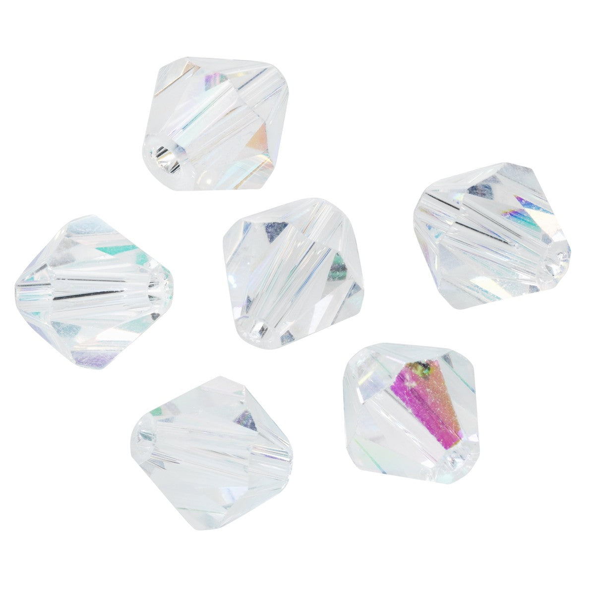 Glaskralen - 8 mm - facet kristal helder