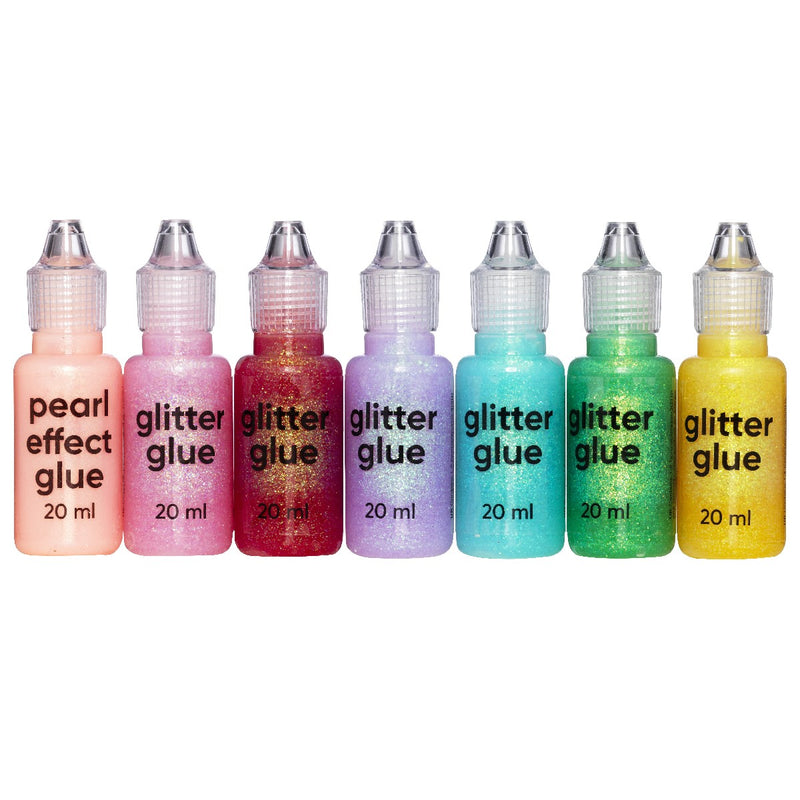 Glitterlijm 7x20 ml - sprookjes