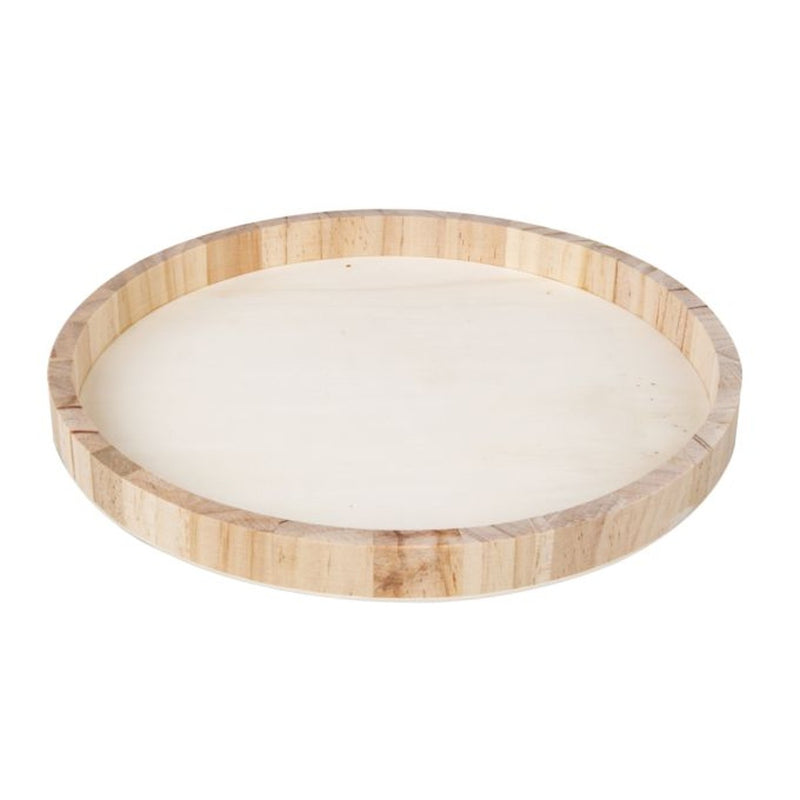 Houten dienblad - 30cm ø - naturel