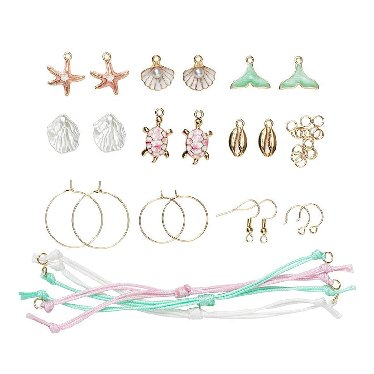 Sieraden set - armbanden & oorbellen - oceaan
