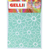 Gelli Arts - flower stencil - 12,7 x 17,8 cm