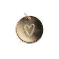 Mix It Up - hanger "heart" 17 mm - goudkleurig