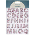 Stickers - letters - glitter roze