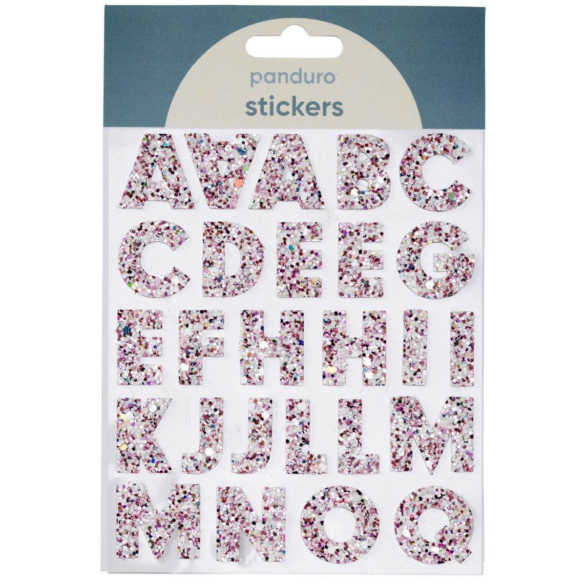 Stickers - letters - glitter roze