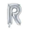 Letterballon zilverkleurig - 32 cm - R