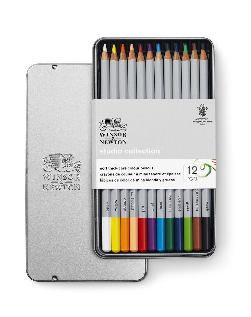 Winsor & Newton Studio - kleurpotloden - 12 stuks