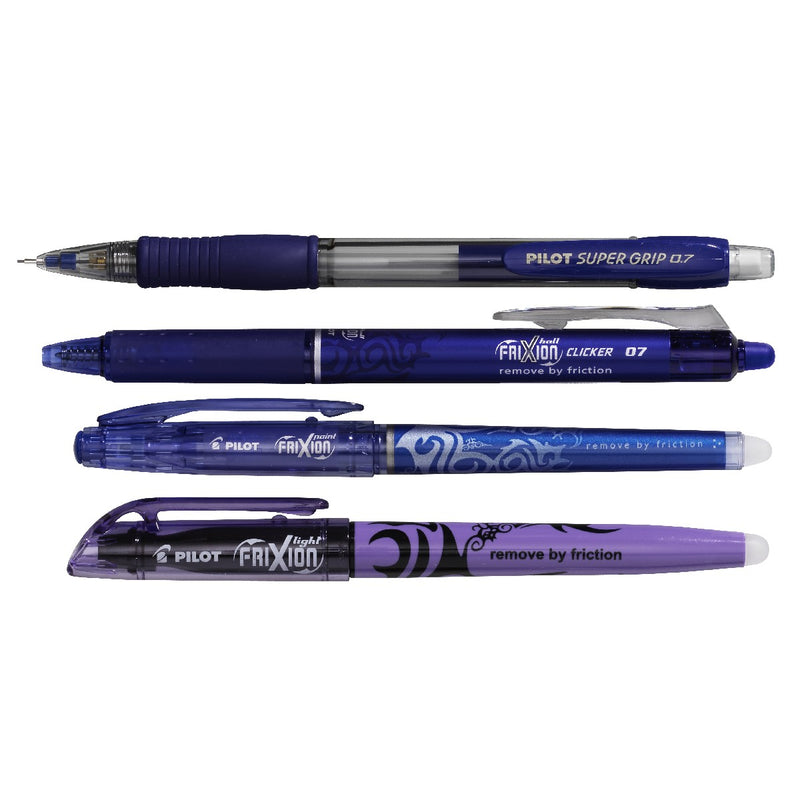 Pilot pennen set van 4- Blauw/paars