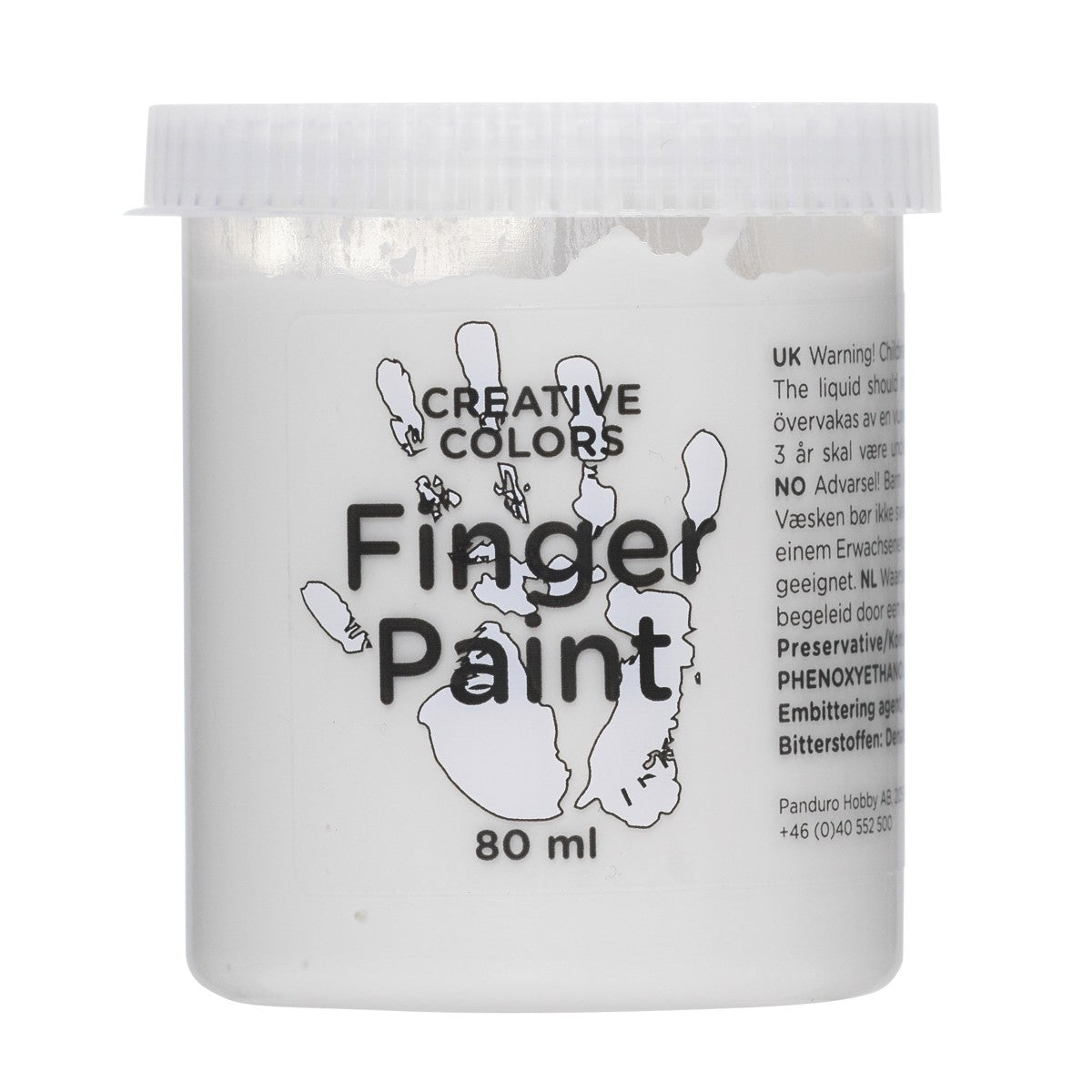 Vingerverf 80 ml - wit