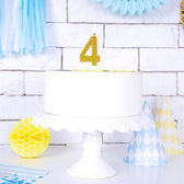 PartyDeco cijferkaars - glitter goud - 4