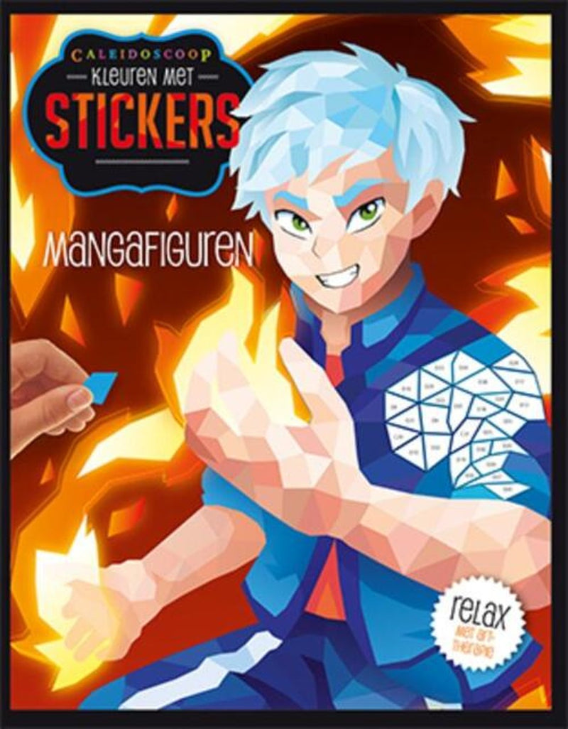 Boek - Kleuren met stickers - Mangafiguren