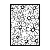 Gelli Arts - flower stencil - 12,7 x 17,8 cm