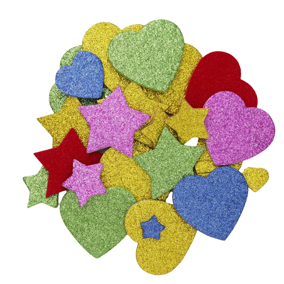 Funky Foam stickers - stars & hearts